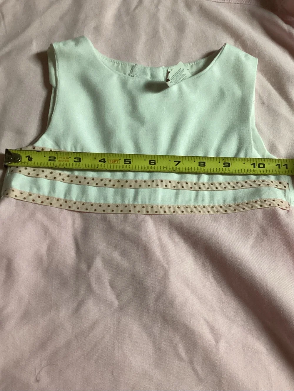 Vintage Girls Little Bitty Rayon Blend Matching Dress Long Coat Pink Polkadot 4T